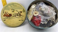 TIN CAN FULL OF VINTAGE BUTTONS