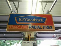 Vintage backlit BF Goodrich sign. Measures