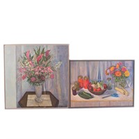 Two Table Top Still lifes, oils