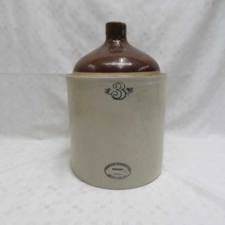 Western Stoneware - Monmouth IL - Crock Jug  3 Gal