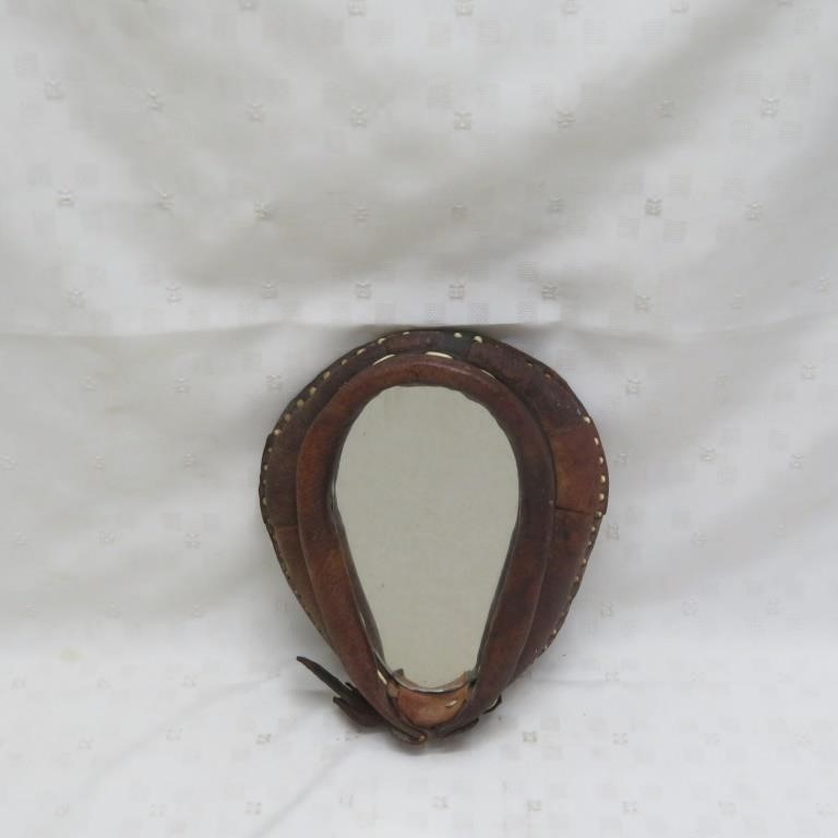 Horse Collar Mirror - Miniature - Leather