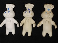 Pillsbury dough boy plastic figurines, circa 1970s