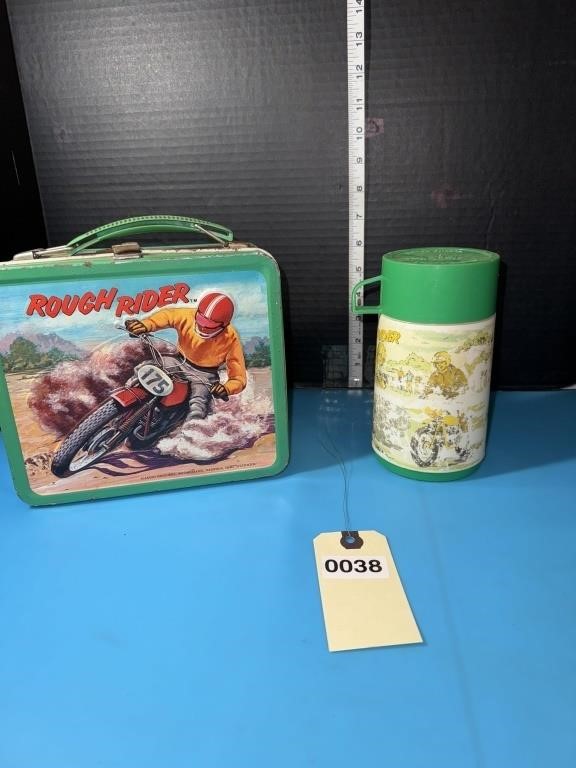 VTG 1973 ROUGH RIDER MOTOCROSS ALADDIN LUNCH BOXl