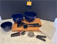 Blue Bowls & Other Kitchen Tools