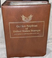 Album Golden Replicas of US Stamps 22Kt,