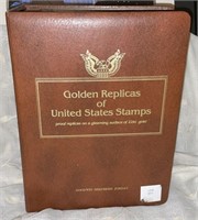 Album Golden Replicas of US Stamps 22Kt,