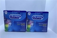 2 X Durex Condom Pleasure Pack Natural Latex