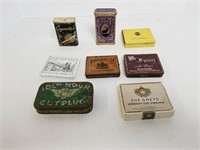 Lot Of 8 Vintage Cigarette/Tobacco Tins