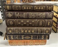6 Franklin Library Hard and Leather Bound Books