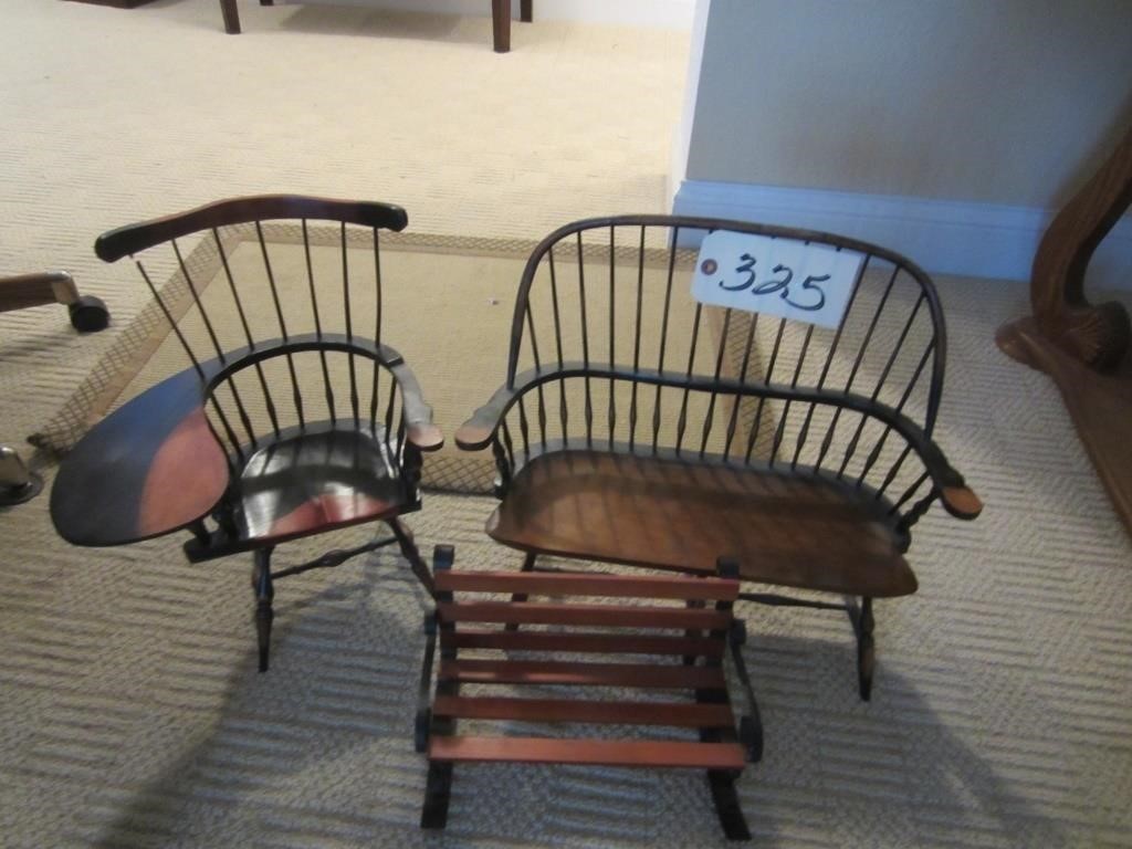 3 assorted chairs for dolls
