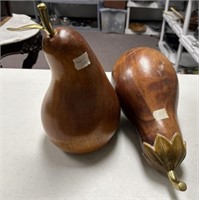Pair of Large Wood Pears