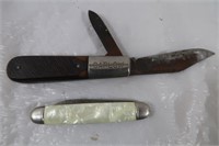 2 Pocket Knives(1 Barlow, 1 Ivory Handle)