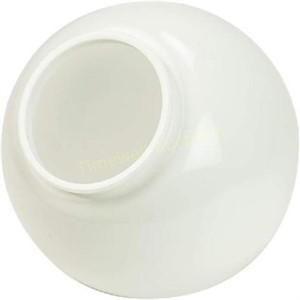 8in White Acrylic Globe  4in Neck - 3201-08020