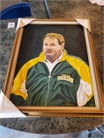 Oil Painting of the Great Mike Holmgren Green Bay