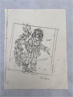 TSR AD&D “Female DWARF” Magic Signed Sketch Print