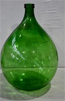 Vtg Green Glass Demijohn