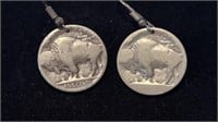 Pair Buffalo Nickel Earrings