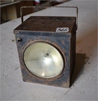 Vintage Warning Light, Amber 1 side, Clear other