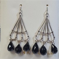 $800 14K  Black Onyx(5.6ct) Earrings