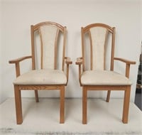 (4) Wood & Upholstered Dining Chairs