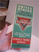 1930 Conoco United States Travel Clup Map