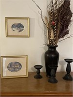Framed Winter Scenes and Coordinating Decor