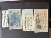 Notes - 1908-100 Mark, 2910-1000 mark,