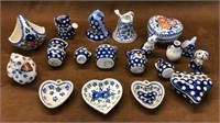Boleslawiec & Poland miniature  pottery lot