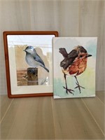 Bird Art (qty. 2; framed print is 12" x 16")