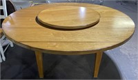 (A) Round Dining Table with Lazy Susan Diameter
