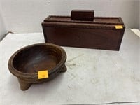 Wooden Box & Wooden Bowl