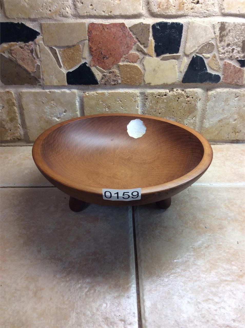 Wooden Footed Bowl