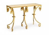 Chelsea House Athens gold / tan console