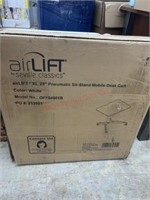 New airlift sit-stand mobile desk cart