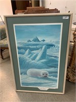 Framed Seal Print by Robert Lyn Nelson, Signed