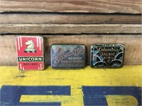 3 x Early Gramophone Tins