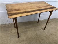 Vtg. Folding Wooden Sewing Table