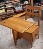 Vtg  wooden School Desk - Local Pickup only