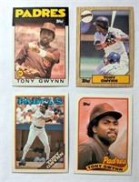 Tony Gwynn Topps Cards 1986 to 1989