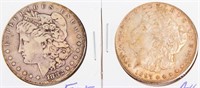 Coin 2 Morgan Silver Dollars 1882-S & 1897-S