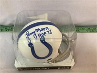 Lenny Moore signed Colts mini helmet