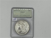 1885 O MS63 Morgan Silver Dollar Rattler