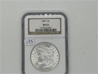 1889 MS63 NGC Morgan Silver Dollar