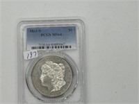 1881 S MS64 PCGS Morgan Silver Dollar