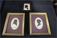 3 Silhouette pictures - Th Jefferson, Martha