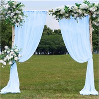 PARTISKY Baby Blue Backdrop Curtain