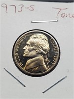 Toned 1973-S Proof Jefferson Nickel