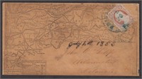 Pennsylvania Rail Road all over map cover with US