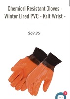 X2 Chemical Resistant Gloves - Winter Lined PVC -