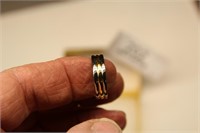 2 TONE 14K/T GOLD PLATED TITA RING  SIZE 9